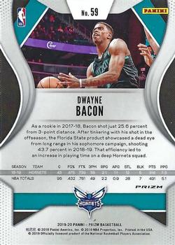 2019-20 Panini Prizm - Prizms Red White and Blue #59 Dwayne Bacon Back