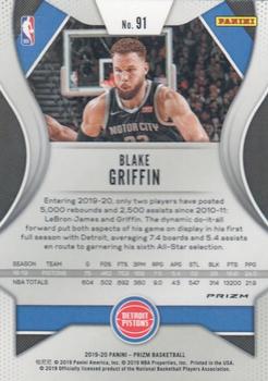 2019-20 Panini Prizm - Prizms Red White and Blue #91 Blake Griffin Back