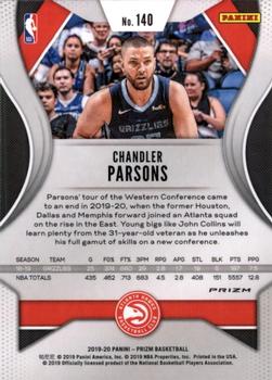 2019-20 Panini Prizm - Prizms Red White and Blue #140 Chandler Parsons Back
