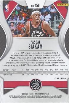 2019-20 Panini Prizm - Prizms Red White and Blue #156 Pascal Siakam Back