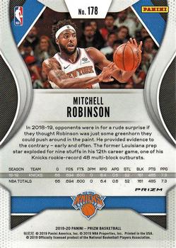 2019-20 Panini Prizm - Prizms Red White and Blue #178 Mitchell Robinson Back