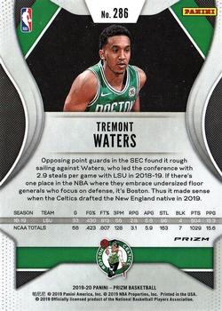 2019-20 Panini Prizm - Prizms Ruby Wave #286 Tremont Waters Back