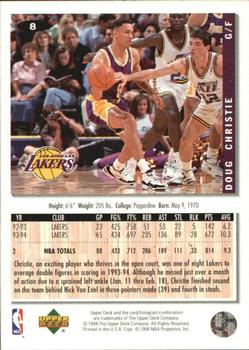 1994-95 Collector's Choice - Gold Signature #8 Doug Christie Back