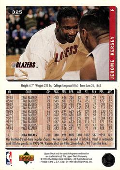 1994-95 Collector's Choice - Gold Signature #325 Jerome Kersey Back
