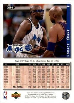 1994-95 Collector's Choice - Gold Signature #354 Horace Grant Back