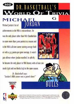 1994-95 Collector's Choice - Gold Signature #402 Michael Jordan Back