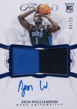 2019 Panini Flawless Collegiate - Flawless Rookie Patch Autographs Sapphire #140 Zion Williamson Front