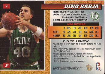 1994-95 Topps Embossed #7 Dino Radja Back