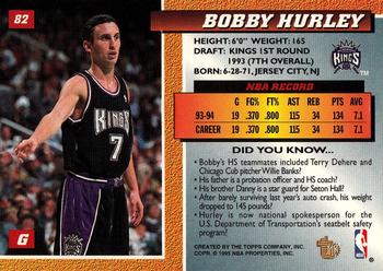 1994-95 Topps Embossed #82 Bobby Hurley Back