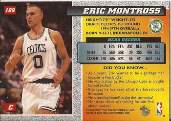 1994-95 Topps Embossed #109 Eric Montross Back