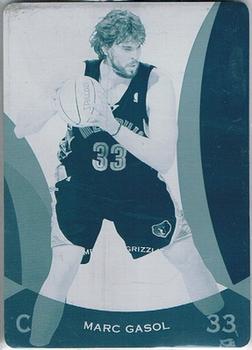 2008-09 Upper Deck Ultimate Collection - Printing Plates Cyan #100 Marc Gasol Front