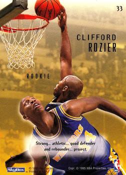 1994-95 SkyBox E-Motion #33 Clifford Rozier Back