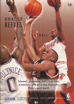 1994-95 SkyBox E-Motion #50 Khalid Reeves Back