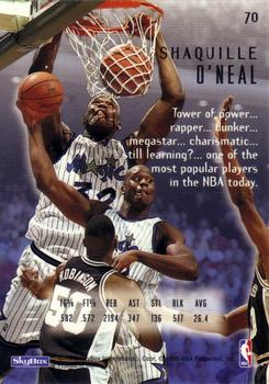 1994-95 SkyBox E-Motion #70 Shaquille O'Neal Back