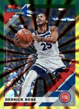 2019-20 Donruss - Holo Green and Yellow Laser #121 Derrick Rose Front