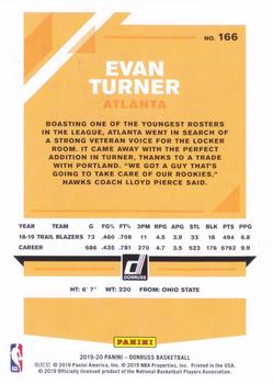 2019-20 Donruss - Holo Green and Yellow Laser #166 Evan Turner Back