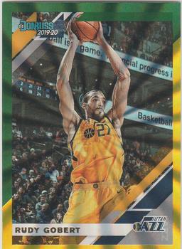 2019-20 Donruss - Holo Green and Yellow Laser #191 Rudy Gobert Front