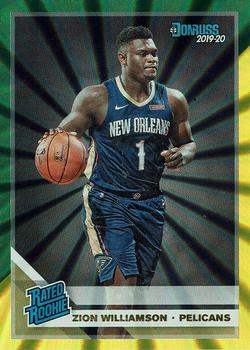2019-20 Donruss - Holo Green and Yellow Laser #201 Zion Williamson Front
