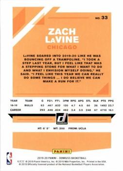 2019-20 Donruss - Press Proof Silver #33 Zach LaVine Back