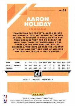 2019-20 Donruss - Press Proof Silver #81 Aaron Holiday Back