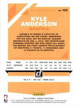 2019-20 Donruss - Press Proof Silver #105 Kyle Anderson Back