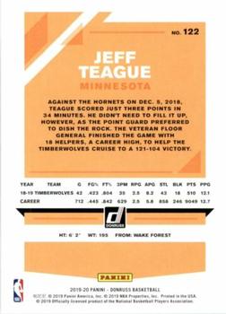 2019-20 Donruss - Press Proof Silver #122 Jeff Teague Back