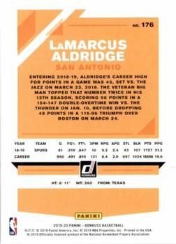 2019-20 Donruss - Press Proof Silver #176 LaMarcus Aldridge Back