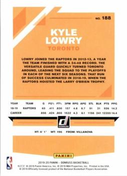 2019-20 Donruss - Press Proof Silver #188 Kyle Lowry Back