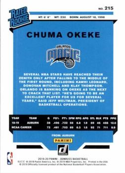 2019-20 Donruss - Press Proof Silver #215 Chuma Okeke Back
