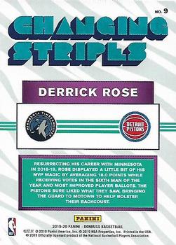 2019-20 Donruss - Changing Stripes #9 Derrick Rose Back