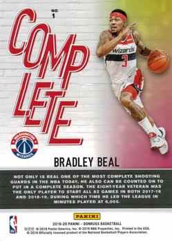 2019-20 Donruss - Complete Players #1 Bradley Beal Back
