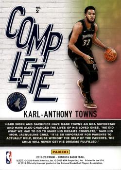 2019-20 Donruss - Complete Players #2 Karl-Anthony Towns Back