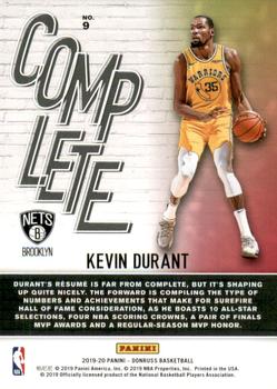 2019-20 Donruss - Complete Players #9 Kevin Durant Back