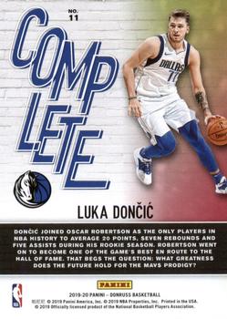 2019-20 Donruss - Complete Players #11 Luka Doncic Back