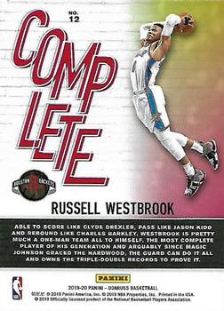 2019-20 Donruss - Complete Players #12 Russell Westbrook Back