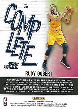 2019-20 Donruss - Complete Players #20 Rudy Gobert Back