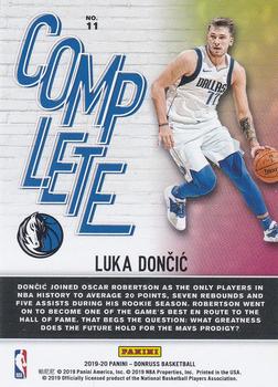 2019-20 Donruss - Complete Players Green Flood #11 Luka Doncic Back