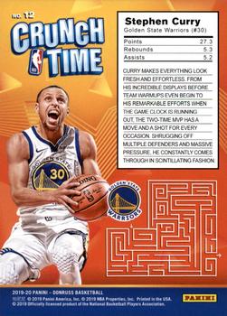 2019-20 Donruss - Crunch Time #12 Stephen Curry Back