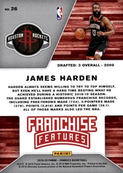 2019-20 Donruss - Franchise Features #26 James Harden Back