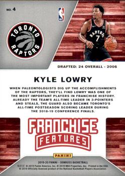 2019-20 Donruss - Franchise Features Green Flood #4 Kyle Lowry Back