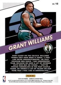 2019-20 Donruss - Great X-Pectations #12 Grant Williams Back