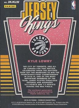 2019-20 Donruss - Jersey Kings #JK-KLW Kyle Lowry Back