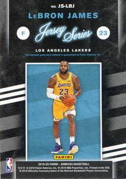 2019-20 Donruss - Jersey Series #JS-LBJ LeBron James Back
