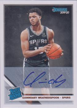 2019-20 Donruss - Rated Rookies Signatures #243 Quinndary Weatherspoon Front