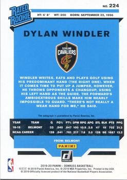 2019-20 Donruss - Rated Rookies Signatures Red and Blue Laser #224 Dylan Windler Back