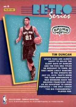 2019-20 Donruss - Retro Series #6 Tim Duncan Back