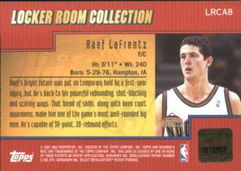 2000-01 Bowman's Best - Rookie Locker Room Collection Autographs #LRCA8 Raef LaFrentz Back