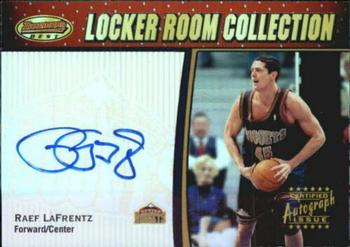 2000-01 Bowman's Best - Rookie Locker Room Collection Autographs #LRCA8 Raef LaFrentz Front