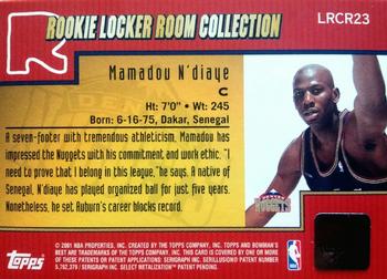 2000-01 Bowman's Best - Rookie Locker Room Collection Relics #LRCR23 Mamadou N'Diaye Back