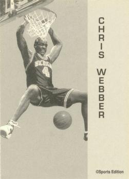 1993-94 Sports Edition I (unlicensed) #NNO Chris Webber Back